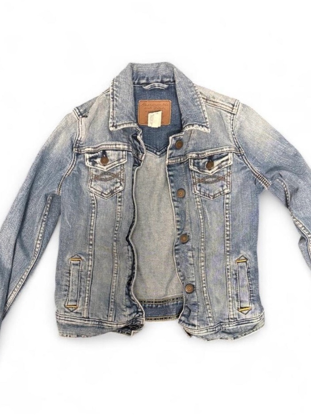 Y2K Abercrombie & Fitch Light Blue Denim Jean Jacket